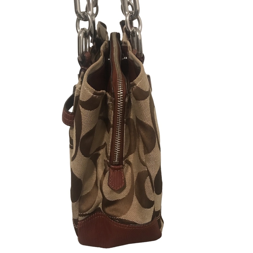 Coach Shoulder Satchel Bag Brown Tan No. D1273-17806M - Picture 4 of 11